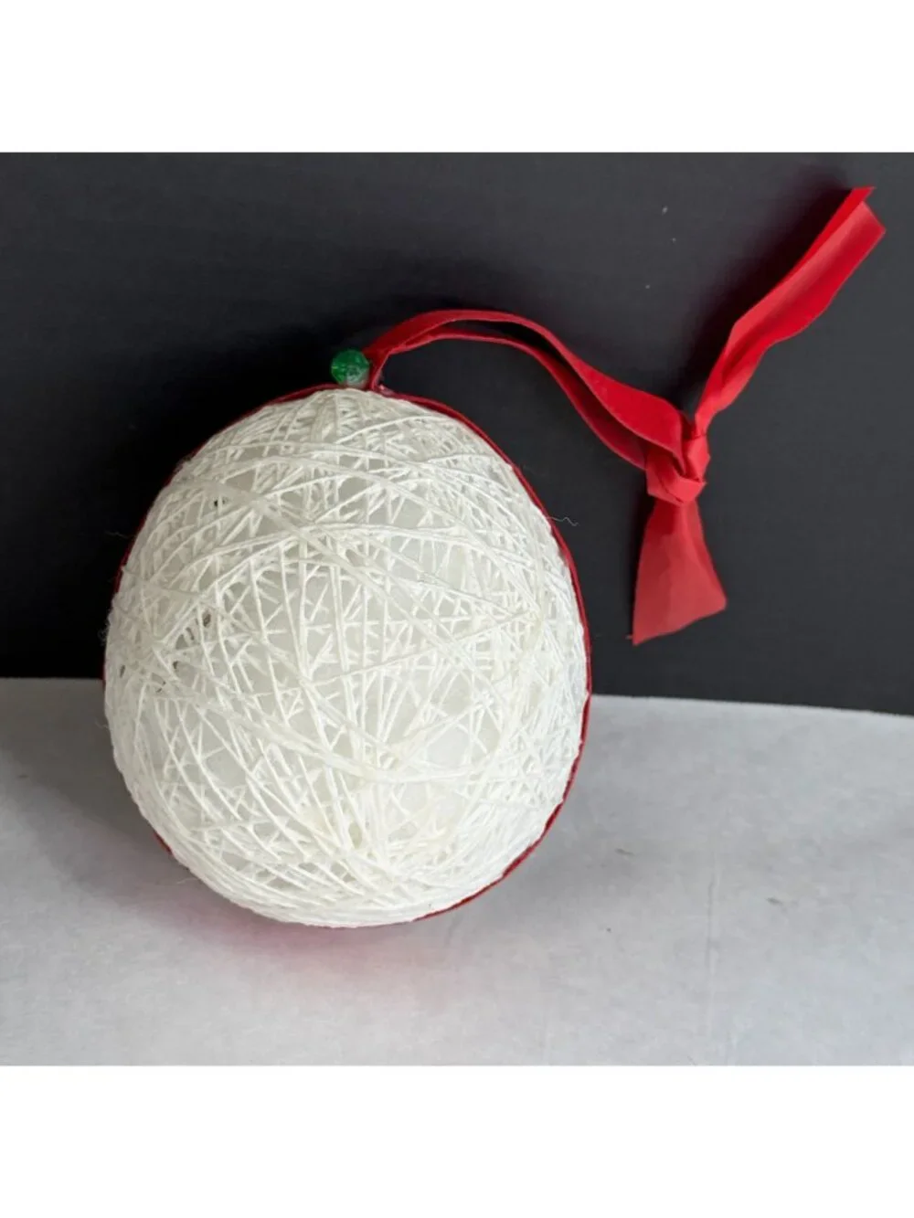 Vintage Diorama Egg String Christmas Ornament Blow Mold Reindeer